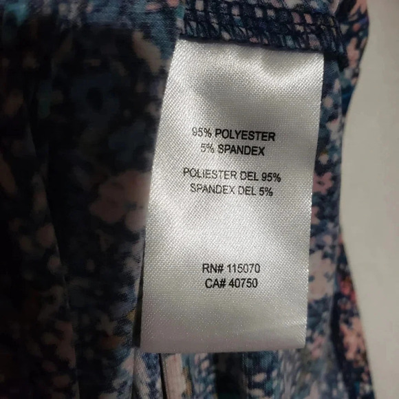 Nina Leonard Multi-colored Side Tie Soft Stretch Tunic Style  Dress,Size S. - Picture 7 of 7